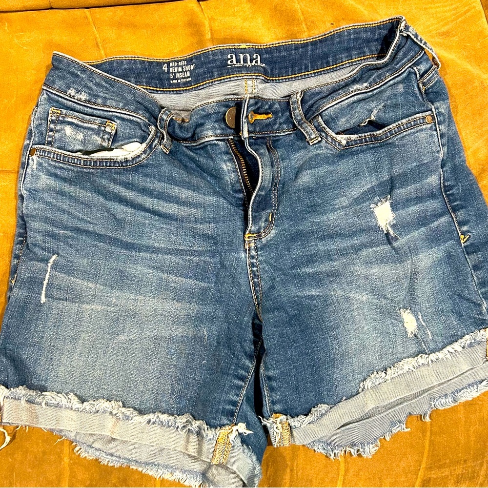 Womens/Juniors denim jean shorts by ana sz 4
